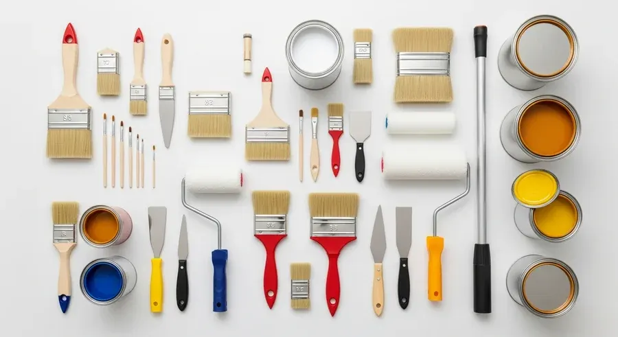 Malerværktøj til maling af sommerhus