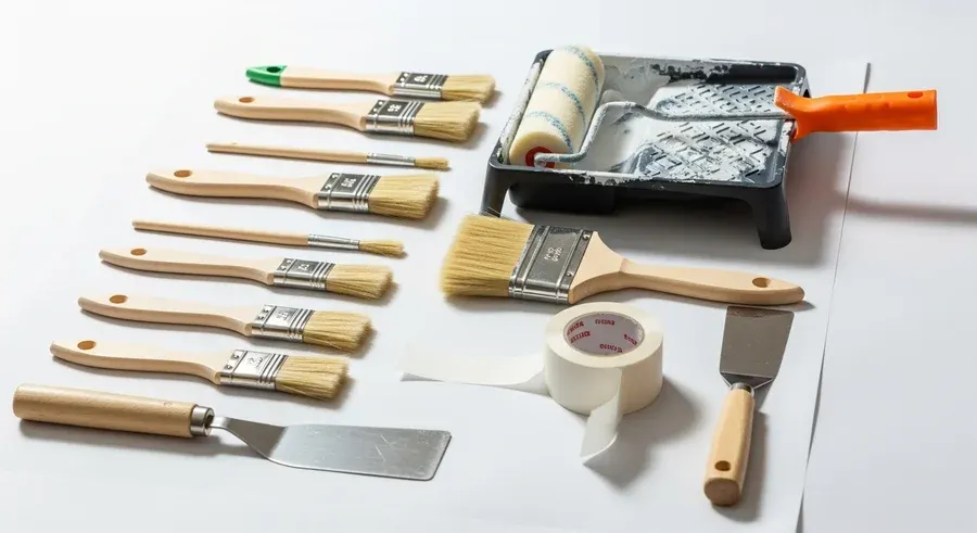 Malerværktøj til maling af sommerhus