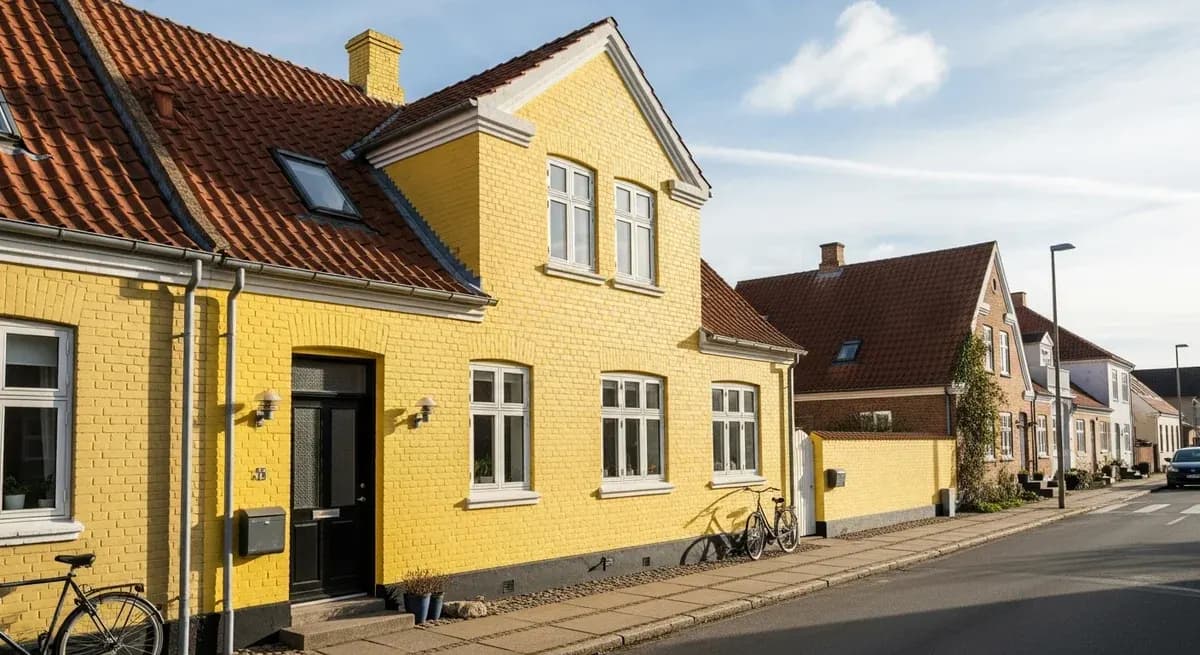 Færdigt malerresultat — Udvendig maling i Bælum