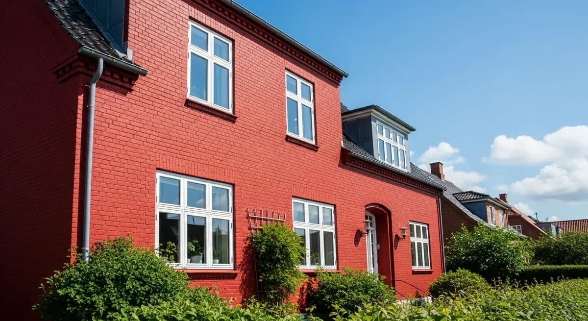 Færdigt malerresultat — Facademaling i Silkeborg