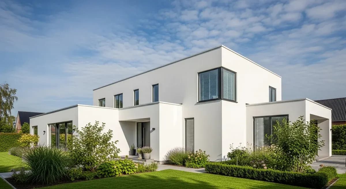 Færdigt malerresultat — Facademaling i Hovedgård