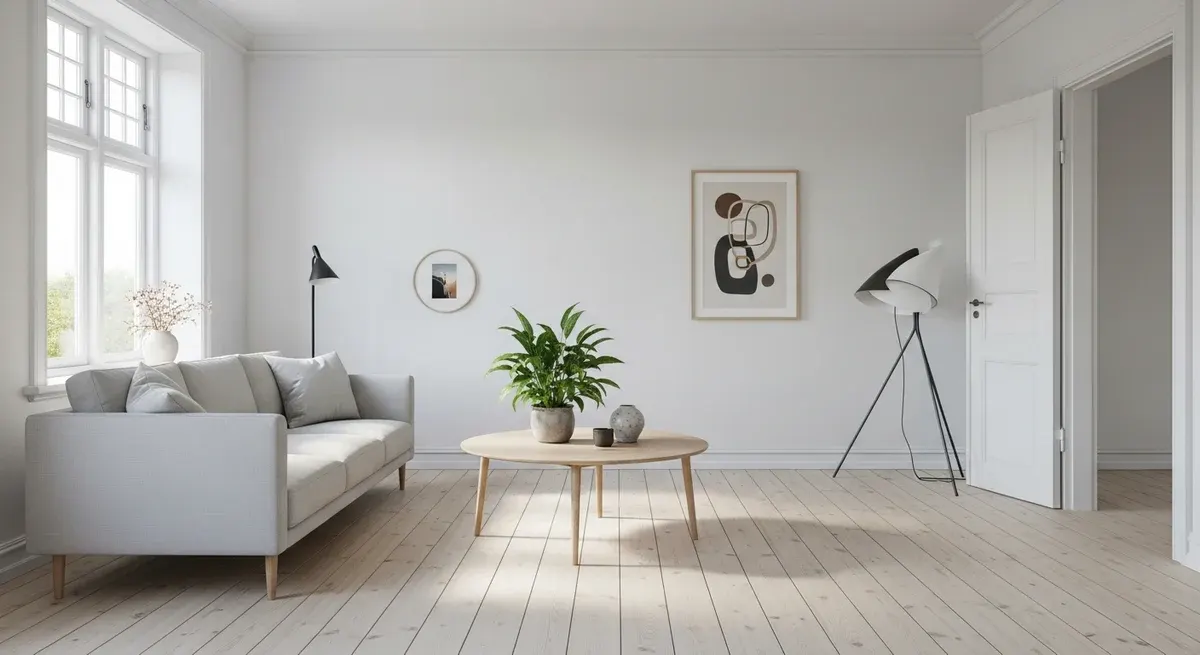 Færdigt malerresultat — Maling af lejlighed i Bælum