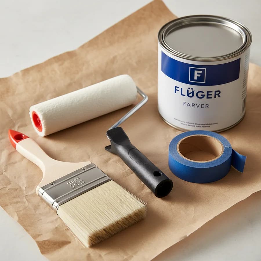 Malerværktøj til maling af lejlighed