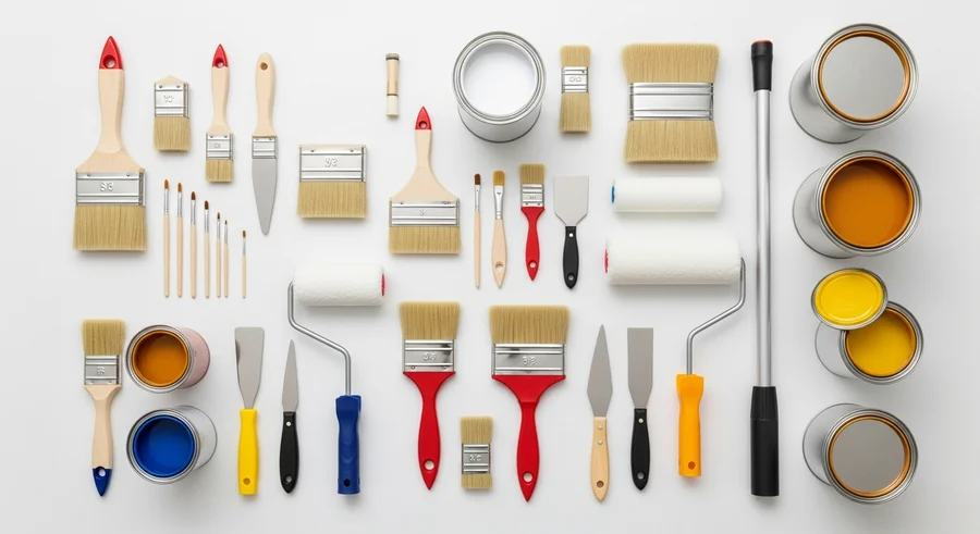 Malerværktøj til maling af sommerhus