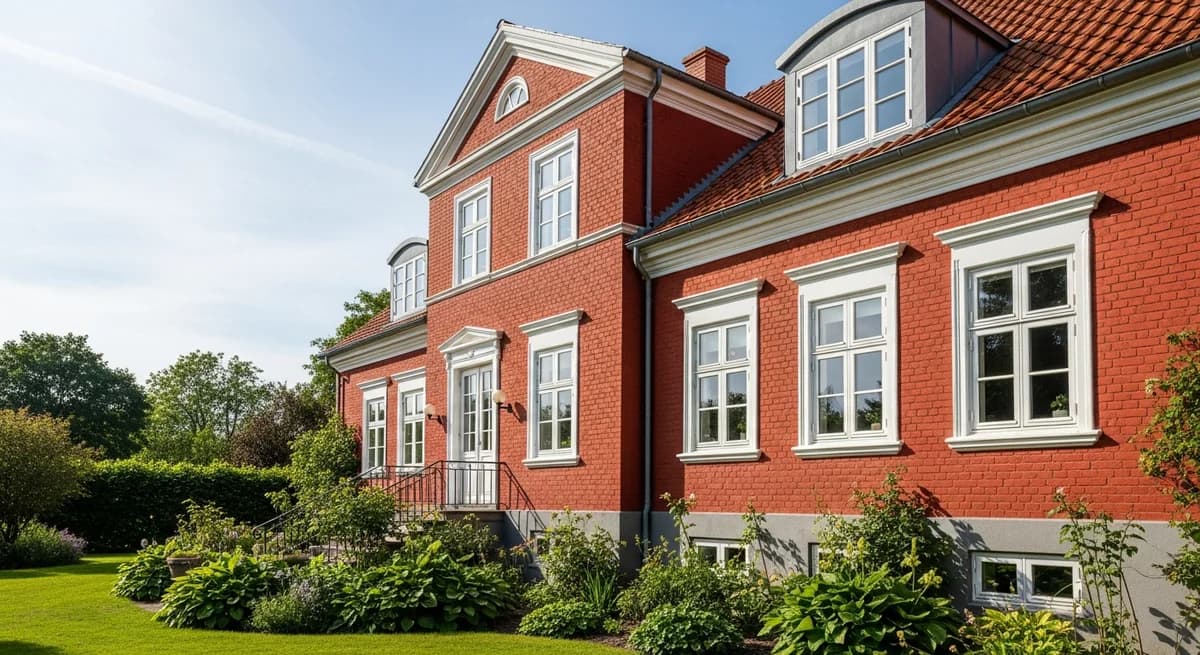 Færdigt malerresultat — Udvendig maling i Serup