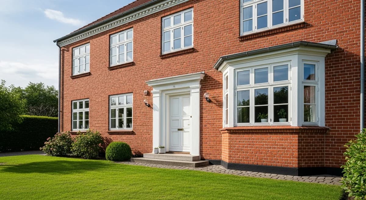 Færdigt malerresultat — Facademaling i Laugø