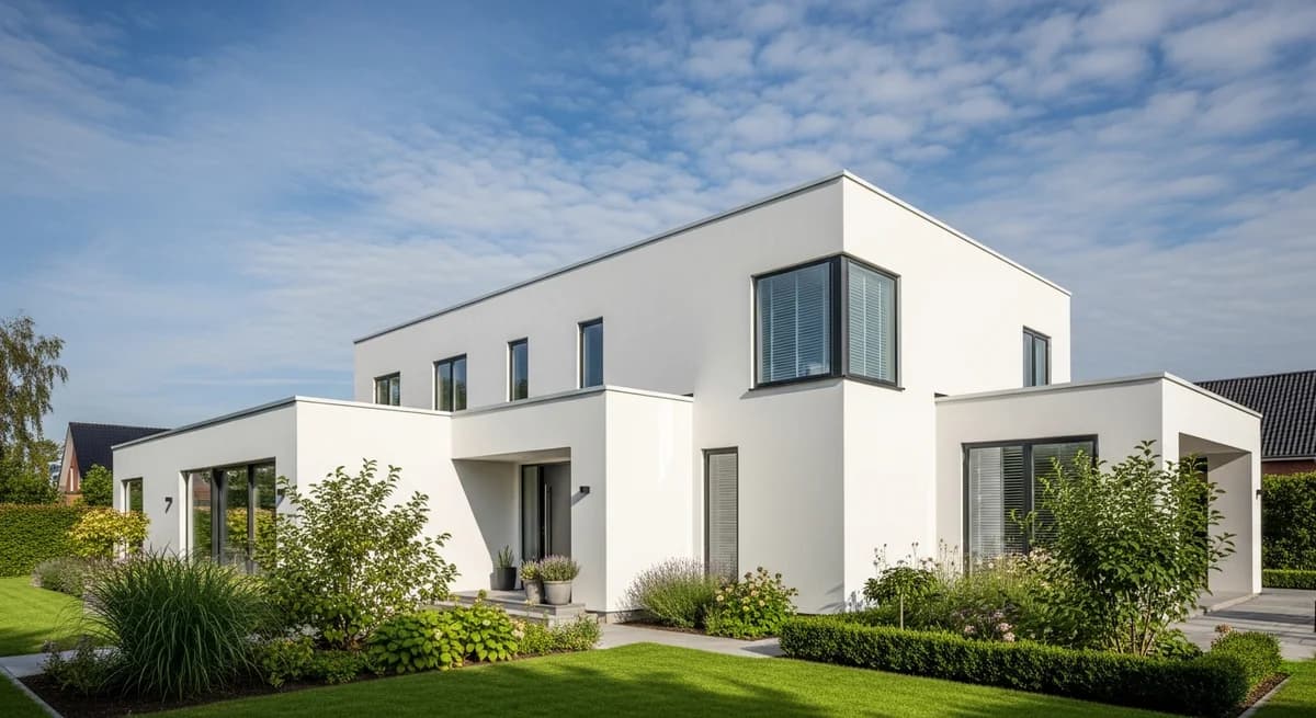 Færdigt malerresultat — Udvendig maling i Sunds