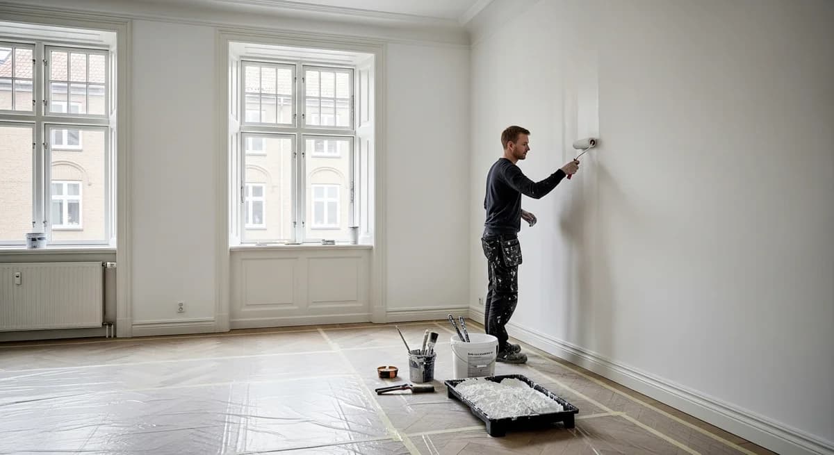 Professionel maler udfører traevaerk og vinduer i Odense — certificeret malerfirma