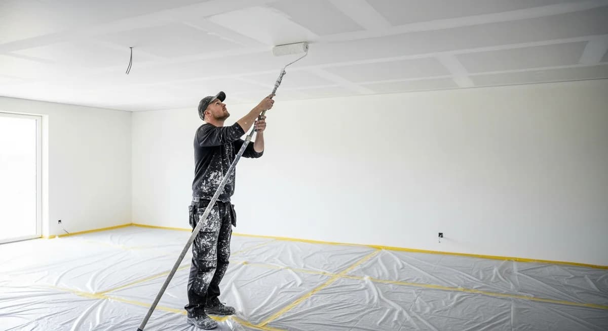 Færdigt malerresultat — Loftsmaling i Gentofte