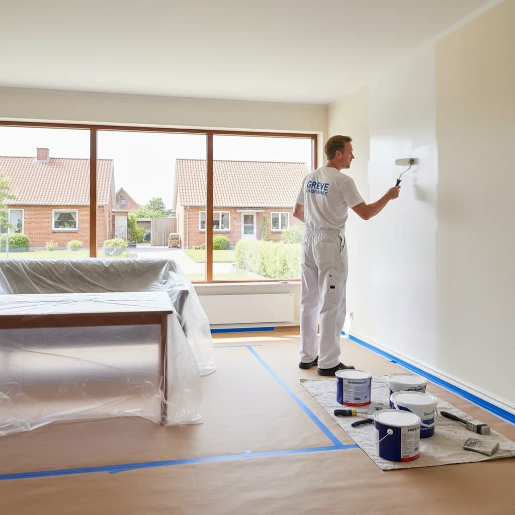 Professionel maler udfører traevaerk og vinduer i Kolding — certificeret malerfirma