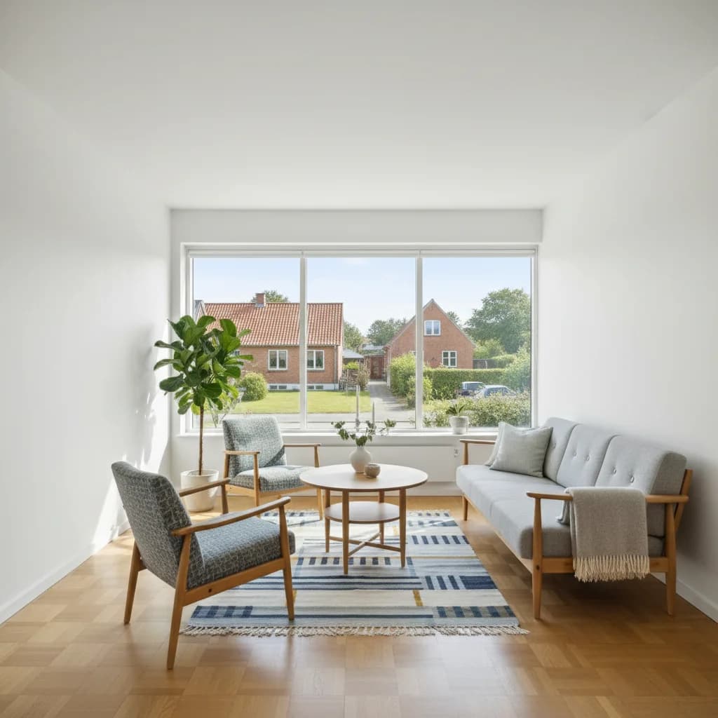 Færdigt malerresultat — Indvendig maling i Greve Strand