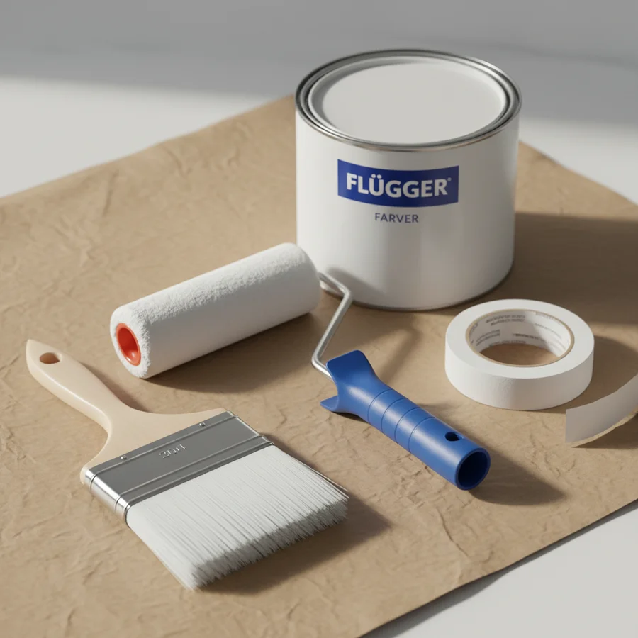 Malerværktøj til maling af sommerhus