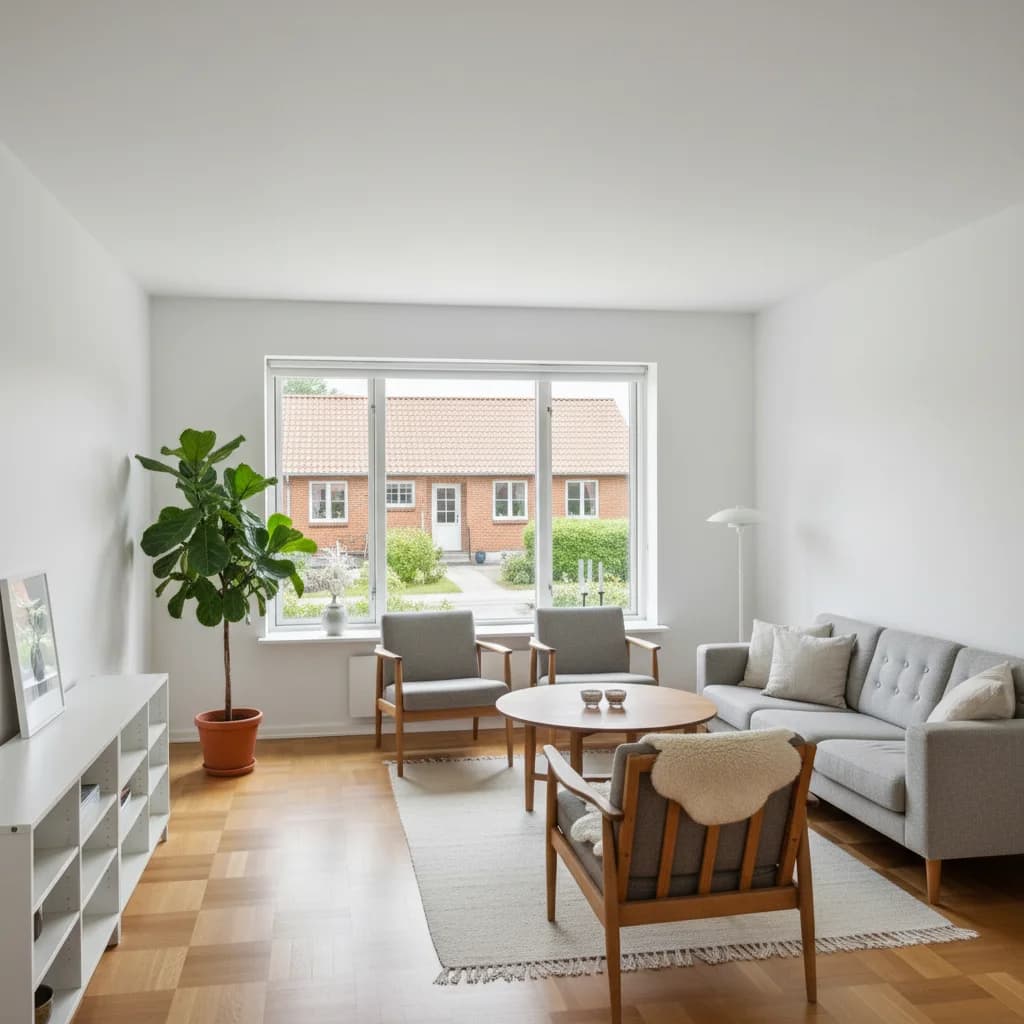 Færdigt malerresultat — Indvendig maling i Viborg