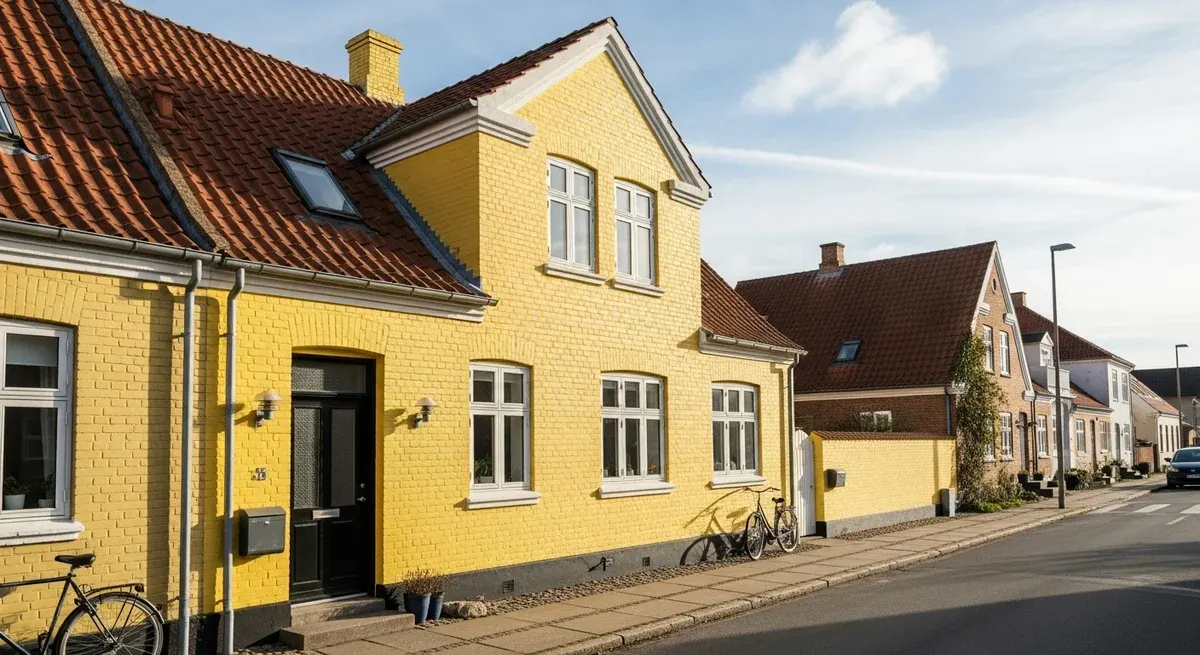 Færdigt malerresultat — Facademaling i Bølling