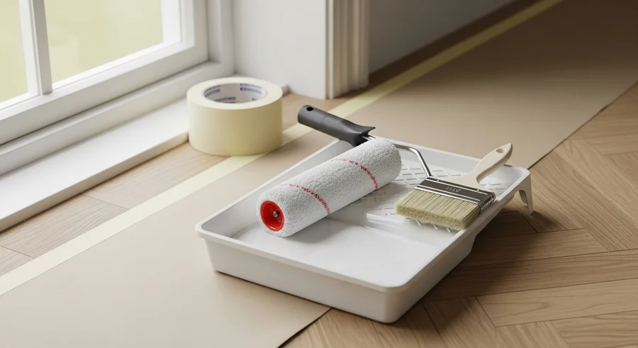 Malerværktøj til maling af lejlighed