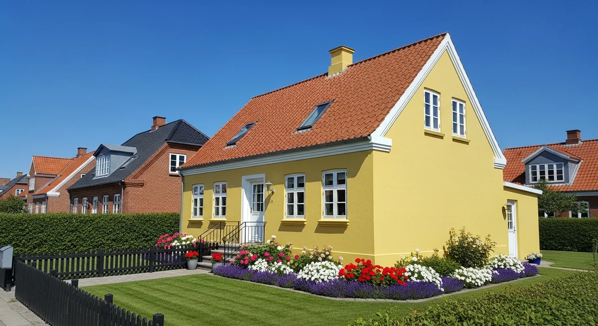 Færdigt malerresultat — Udvendig maling i Ringsted